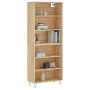 Aparador alto madera de ingeniería roble Sonoma 69,5x32,5x180cm de vidaXL, Aparadores - Ref: Foro24-3189568, Precio: 122,17 €...