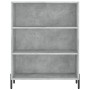 Aparador alto madera ingeniería gris hormigón 69,5x32,5x180 cm de vidaXL, Aparadores - Ref: Foro24-3189585, Precio: 112,99 €,...