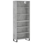 Aparador alto madera ingeniería gris hormigón 69,5x32,5x180 cm de vidaXL, Aparadores - Ref: Foro24-3189601, Precio: 120,55 €,...