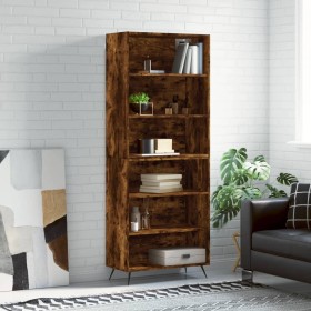 Aparador alto madera ingeniería roble ahumado 69,5x32,5x180 cm de vidaXL, Aparadores - Ref: Foro24-3189546, Precio: 109,84 €,...