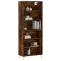 Aparador alto madera ingeniería roble ahumado 69,5x32,5x180 cm de vidaXL, Aparadores - Ref: Foro24-3189546, Precio: 109,84 €,...