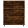 Aparador alto madera ingeniería roble ahumado 69,5x32,5x180 cm de vidaXL, Aparadores - Ref: Foro24-3189546, Precio: 109,84 €,...