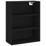 Tall black engineered wood sideboard 69.5x32.5x180 cm by vidaXL, Sideboards - Ref: Foro24-3189550, Price: 122,86 €, Discount: %