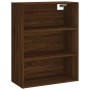 Aparador alto madera de ingeniería marrón roble 69,5x32,5x180cm de vidaXL, Aparadores - Ref: Foro24-3189556, Precio: 114,88 €...