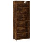 Aparador alto madera ingeniería roble ahumado 69,5x32,5x180 cm de vidaXL, Aparadores - Ref: Foro24-3189554, Precio: 116,37 €,...