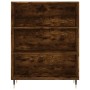 Aparador alto madera ingeniería roble ahumado 69,5x32,5x180 cm de vidaXL, Aparadores - Ref: Foro24-3189554, Precio: 116,37 €,...