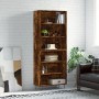 Hohes Sideboard aus Holzwerkstoff, geräucherte Eiche, 69,5 x 32,5 x 180 cm von vidaXL, Sideboards - Ref: Foro24-3189570, Prei...