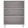 Aparador alto madera de ingeniería gris Sonoma 69,5x32,5x180 cm de vidaXL, Aparadores - Ref: Foro24-3189571, Precio: 111,82 €...