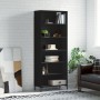 Tall black engineered wood sideboard 69.5x32.5x180 cm by vidaXL, Sideboards - Ref: Foro24-3189574, Price: 124,85 €, Discount: %