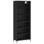 Aparador alto madera de ingeniería negro 69,5x32,5x180 cm de vidaXL, Aparadores - Ref: Foro24-3189574, Precio: 128,03 €, Desc...