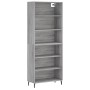 Aparador alto madera de ingeniería gris Sonoma 69,5x32,5x180 cm de vidaXL, Aparadores - Ref: Foro24-3189595, Precio: 115,99 €...