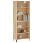 Aparador alto madera de ingeniería roble Sonoma 69,5x32,5x180cm de vidaXL, Aparadores - Ref: Foro24-3189576, Precio: 121,61 €...