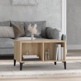 Oak Sonoma plywood coffee table 60x50x36.5 cm by vidaXL, Coffee table - Ref: Foro24-821039, Price: 32,79 €, Discount: %