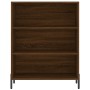 Aparador alto madera de ingeniería marrón roble 69,5x32,5x180cm de vidaXL, Aparadores - Ref: Foro24-3189588, Precio: 119,48 €...