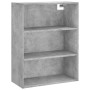 Aparador alto madera ingeniería gris hormigón 69,5x32,5x180 cm de vidaXL, Aparadores - Ref: Foro24-3189561, Precio: 107,17 €,...