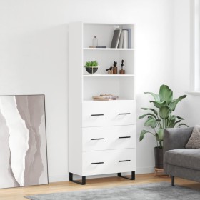 Tall white plywood sideboard 69.5x34x180 cm by vidaXL, Sideboards - Ref: Foro24-3189405, Price: 163,99 €, Discount: %