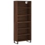 Tall brown oak veneer highboard 69.5x32.5x180cm by vidaXL, Sideboards - Ref: Foro24-3189604, Price: 124,73 €, Discount: %