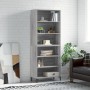 Aparador alto madera de ingeniería gris Sonoma 69,5x32,5x180 cm de vidaXL, Aparadores - Ref: Foro24-3189579, Precio: 115,37 €...