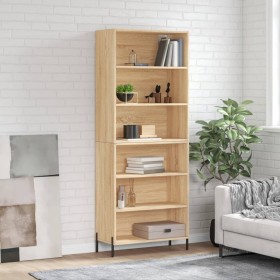 Aparador alto madera de ingeniería roble Sonoma 69,5x32,5x180cm de vidaXL, Aparadores - Ref: Foro24-3189584, Precio: 115,99 €...