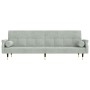 Sofa bed with light gray velvet cushions by vidaXL, Sofas - Ref: Foro24-351857, Price: 280,73 €, Discount: %