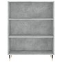 Aparador alto madera ingeniería gris hormigón 69,5x32,5x180 cm de vidaXL, Aparadores - Ref: Foro24-3189553, Precio: 108,08 €,...