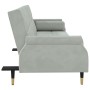 Sofá cama con cojines terciopelo gris claro de vidaXL, Sofás - Ref: Foro24-351857, Precio: 280,99 €, Descuento: %