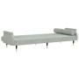 Sofá cama con cojines terciopelo gris claro de vidaXL, Sofás - Ref: Foro24-351857, Precio: 280,73 €, Descuento: %