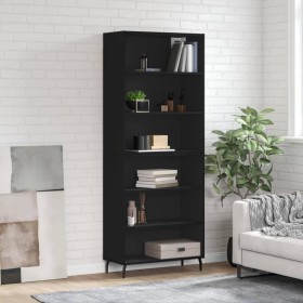 Tall black engineered wood sideboard 69.5x32.5x180 cm by vidaXL, Sideboards - Ref: Foro24-3189590, Price: 126,18 €, Discount: %