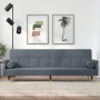 Sofa bed with dark gray velvet cushions by vidaXL, Sofas - Ref: Foro24-351858, Price: 280,44 €, Discount: %