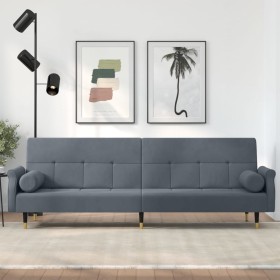 Schlafsofa mit dunkelgrauen Samtkissen von vidaXL, Sofas - Ref: Foro24-351858, Preis: 269,39 €, Rabatt: %