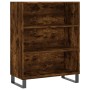 Hohes Sideboard aus Holzwerkstoff, geräucherte Eiche, 69,5 x 32,5 x 180 cm von vidaXL, Sideboards - Ref: Foro24-3189602, Prei...