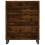 Tall engineered wood sideboard smoked oak 69.5x32.5x180 cm by vidaXL, Sideboards - Ref: Foro24-3189602, Price: 127,56 €, Disc...