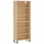 Aparador alto madera de ingeniería roble Sonoma 69,5x32,5x180cm de vidaXL, Aparadores - Ref: Foro24-3189600, Precio: 128,11 €...