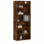 Aparador alto madera ingeniería roble ahumado 69,5x32,5x180 cm de vidaXL, Aparadores - Ref: Foro24-3189562, Precio: 109,71 €,...