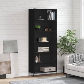 Aparador alto madera de ingeniería negro 69,5x32,5x180 cm de vidaXL, Aparadores - Ref: Foro24-3189582, Precio: 127,99 €, Desc...