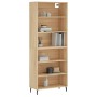 Aparador alto madera de ingeniería roble Sonoma 69,5x32,5x180cm de vidaXL, Aparadores - Ref: Foro24-3189592, Precio: 113,99 €...