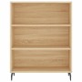 Aparador alto madera de ingeniería roble Sonoma 69,5x32,5x180cm de vidaXL, Aparadores - Ref: Foro24-3189592, Precio: 113,99 €...