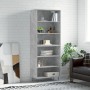 Aparador alto madera ingeniería gris hormigón 69,5x32,5x180 cm de vidaXL, Aparadores - Ref: Foro24-3189569, Precio: 107,70 €,...