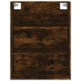 Tall smoked oak veneer highboard 69.5x32.5x180 cm by vidaXL, Sideboards - Ref: Foro24-3189594, Price: 111,57 €, Discount: %