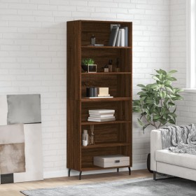 Aparador alto madera de ingeniería marrón roble 69,5x32,5x180cm de vidaXL, Aparadores - Ref: Foro24-3189596, Precio: 115,82 €...