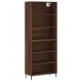 Aparador alto madera de ingeniería marrón roble 69,5x32,5x180cm de vidaXL, Aparadores - Ref: Foro24-3189596, Precio: 117,44 €...