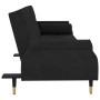 Sofá cama con cojines terciopelo negro de vidaXL, Sofás - Ref: Foro24-351861, Precio: 278,02 €, Descuento: %