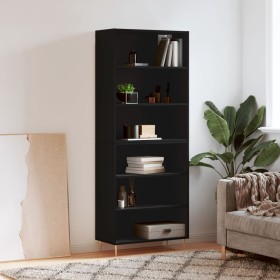 Tall black engineered wood sideboard 69.5x32.5x180 cm by vidaXL, Sideboards - Ref: Foro24-3189558, Price: 123,13 €, Discount: %