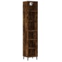 Aparador alto contrachapada roble ahumado 34,5x32,5x180 cm de vidaXL, Aparadores - Ref: Foro24-3189850, Precio: 78,99 €, Desc...