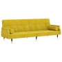 Sofa bed with yellow velvet cushions by vidaXL, Sofas - Ref: Foro24-351862, Price: 278,93 €, Discount: %