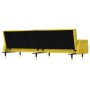 Sofá cama con cojines terciopelo amarillo de vidaXL, Sofás - Ref: Foro24-351862, Precio: 278,93 €, Descuento: %