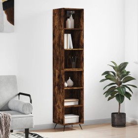 Tall smoked oak plywood sideboard 34.5x32.5x180 cm by vidaXL, Sideboards - Ref: Foro24-3189802, Price: 75,99 €, Discount: %