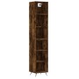 Aparador alto contrachapada roble ahumado 34,5x32,5x180 cm de vidaXL, Aparadores - Ref: Foro24-3189802, Precio: 76,56 €, Desc...