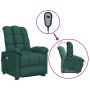 Sillón de masaje elevable tela verde oscuro de vidaXL, Sillones de masaje eléctricos - Ref: Foro24-3100358, Precio: 334,21 €,...