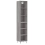 Aparador alto madera contrachapada gris Sonoma 34,5x32,5x180 cm de vidaXL, Aparadores - Ref: Foro24-3189803, Precio: 80,08 €,...